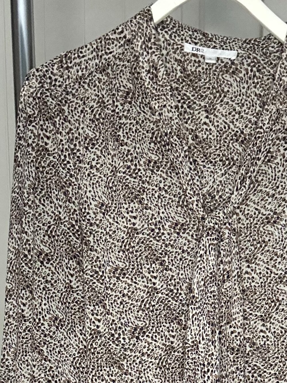 DR2 Leopard Print Blouse | size medium